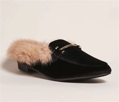 faux fur lined loafer.